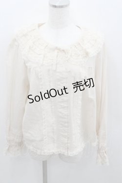 画像1: PINK HOUSE / レースフリル襟付きブラウス  生成り I-26-01-22-014-LO-BL-SA-ZI