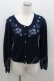 画像1: axes femme / ローズ透かしカーディガン M ネイビー I-26-01-22-016-AX-TO-SA-ZI (1)