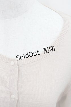 画像2: Franche Lippee / 裾レースパール切替ニットカーディガン  ピンクＸ白 I-26-01-22-019-LO-TO-SA-ZI