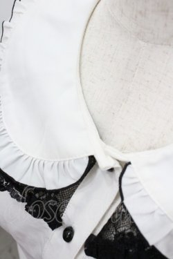 画像3: Ank Rouge / デコルテレースオフショルブラウス  白Ｘ黒 I-26-01-22-002-CA-BL-SA-ZI