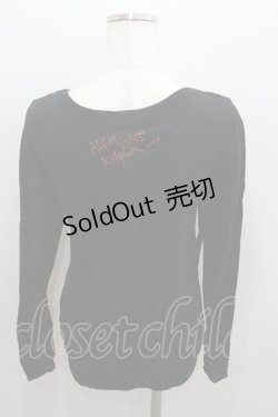 画像3: ALGONQUINS / ベルト付きプリント長袖Tシャツ  ブラック I-26-01-22-020-AL-TS-SA-ZI