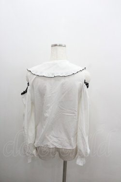 画像4: Ank Rouge / デコルテレースオフショルブラウス  白Ｘ黒 I-26-01-22-002-CA-BL-SA-ZI