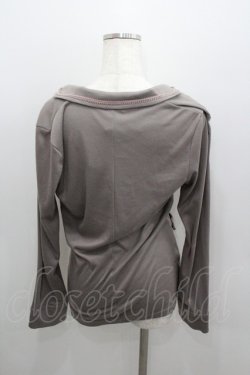 画像2: axes femme / ストライプ袖先カットジャケット  ブラウン I-26-01-22-026-AX-JA-SA-ZI