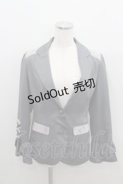 画像1: axes femme / 袖レースアップジャケット M グレー I-26-01-22-027-AX-JA-SA-ZI