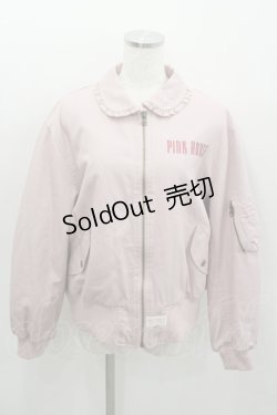 画像1: PINK HOUSE / バラ園うさぎ刺繍ブルゾン  ピンク I-26-01-22-028-LO-JA-SA-ZI