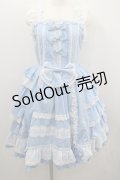 AND ROMEO / リボンレース豪華ジャンパースカート  サックスＸ白 I-26-01-22-031-LO-OP-SA-ZI