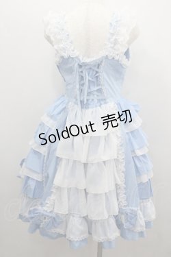 画像3: AND ROMEO / リボンレース豪華ジャンパースカート  サックスＸ白 I-26-01-22-031-LO-OP-SA-ZI