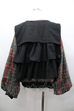 画像2: HEIHEI / チェックセーラーカラーブルゾン  グレーＸ赤チェック I-26-01-24-034-PU-JA-SA-ZI