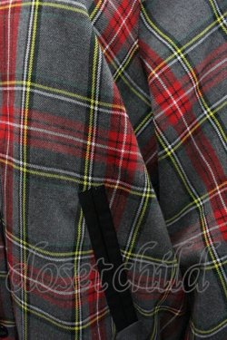 画像3: HEIHEI / チェックセーラーカラーブルゾン  グレーＸ赤チェック I-26-01-24-034-PU-JA-SA-ZI
