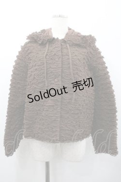 画像1: KANEKO ISAO / チュールピコフリルキルティングジャケット  ブラウン I-26-01-24-037-EL-JA-SA-ZI