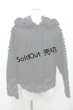 画像1: KANEKO ISAO / チュールピコフリルキルティングジャケット  ブラック I-26-01-24-038-EL-JA-SA-ZI