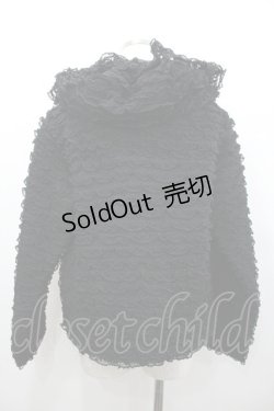 画像2: KANEKO ISAO / チュールピコフリルキルティングジャケット  ブラック I-26-01-24-038-EL-JA-SA-ZI