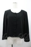 KANEKO ISAO / ノーカラーシンプルジャケット  ブラック I-26-01-24-041-EL-JA-SA-ZI