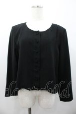 画像1: KANEKO ISAO / ノーカラーシンプルジャケット  ブラック I-26-01-24-041-EL-JA-SA-ZI (1)