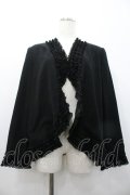 KANEKO ISAO / ピコフリルボレロジャケット  ブラック I-26-01-24-043-EL-JA-SA-ZI