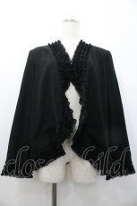 画像1: KANEKO ISAO / ピコフリルボレロジャケット  ブラック I-26-01-24-043-EL-JA-SA-ZI (1)