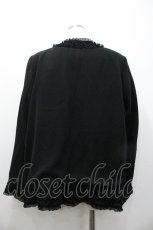 画像2: KANEKO ISAO / ピコフリルボレロジャケット  ブラック I-26-01-24-043-EL-JA-SA-ZI (2)