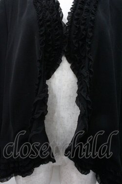 画像3: KANEKO ISAO / ピコフリルボレロジャケット  ブラック I-26-01-24-043-EL-JA-SA-ZI