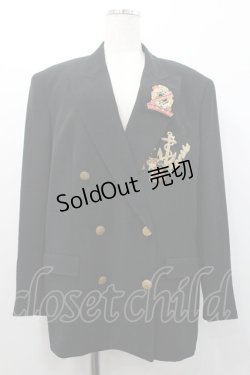 画像1: KANEKO ISAO / ワッペン付きジャケット  ブラック I-26-01-24-044-EL-JA-SA-ZI