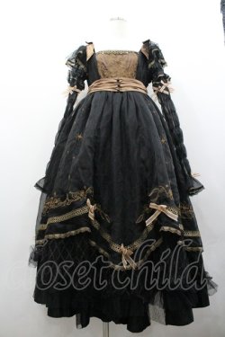 画像1: Hoshibako Works / 百合の乙女刺繍ワンピース  黒 I-26-01-24-046-LO-OP-AS-ZI