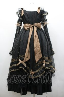 画像2: Hoshibako Works / 百合の乙女刺繍ワンピース  黒 I-26-01-24-046-LO-OP-AS-ZI