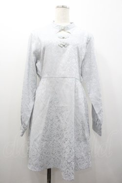 画像1: SHEENA DEL RAY / チャイナワンピース  サックス I-26-01-24-050-EL-BL-SA-ZI