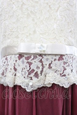 画像3: axes femme / レース切替キャミワンピース  アイボリーＸボルドー I-26-01-24-051-AX-OP-SA-ZI