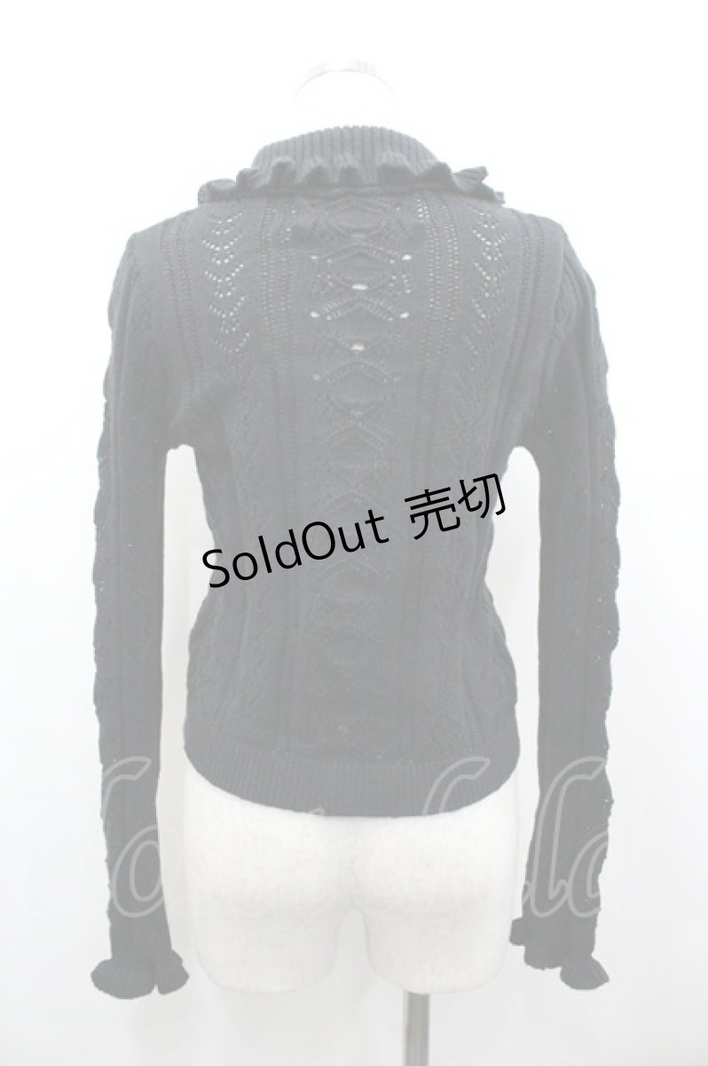 画像2: HEIHEI / フリルニット  黒 I-26-01-24-006-PU-TO-SA-ZI (2)