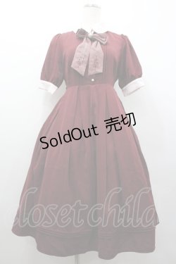 画像1: Amavel / Rmantique Mademoiselleワンピース  ボルドー I-26-01-24-059-CA-OP-SA-ZI