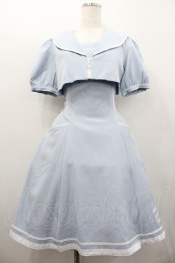 画像1: Amavel / CYBER CATS セーラーワンピース  サックスＸ白 I-26-01-24-060-CA-OP-SA-ZI