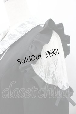 画像3: evelyn / ダブルボタンレース半袖ワンピース  白Ｘグレー I-26-01-24-062-LO-OP-SA-ZI