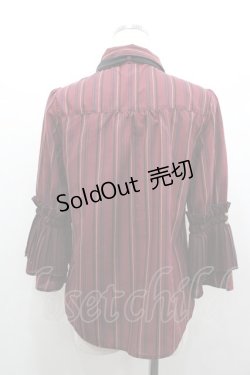 画像2: axes femme POETIQUE / 袖プリーツフリル使いブラウス  ボルドー I-26-01-24-001-AX-BL-SA-ZI