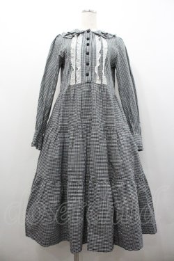 画像1: Nile Perch / ギンガムチェックワンピース  黒Ｘ白 I-26-01-24-063-LO-OP-SA-ZI