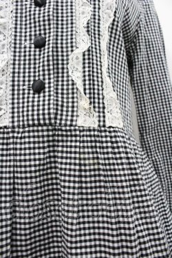 画像3: Nile Perch / ギンガムチェックワンピース  黒Ｘ白 I-26-01-24-063-LO-OP-SA-ZI