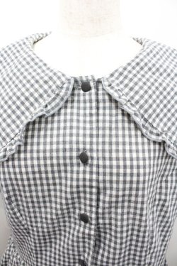 画像3: m petit by misako / ギンガムチェックワンピース LL 黒ｘ白 I-26-01-24-065-LO-OP-HR-ZI