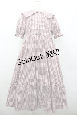 画像1: m petit by misako / ギンガムチェックワンピース LL 赤ｘ白 I-26-01-24-066-LO-OP-HR-ZI