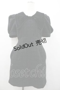 画像1: pain / ツイードリボンミニドレス  黒 I-26-01-24-067-EL-OP-AS-ZI