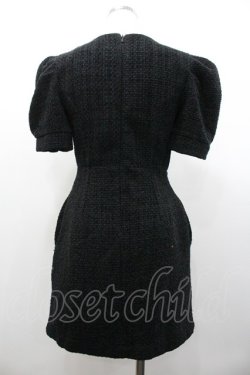 画像2: pain / ツイードリボンミニドレス  黒 I-26-01-24-067-EL-OP-AS-ZI