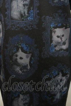 画像3: Enchantlic Enchantilly / 猫の王女達の肖像画カットソーワンピース  黒ｘ紺 I-26-01-24-068-LO-OP-HR-ZI