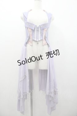 画像1: Ozz oneste / ダブルZIPチャイナロングベスト  ラベンダー I-26-01-24-070-OO-TO-SA-ZI