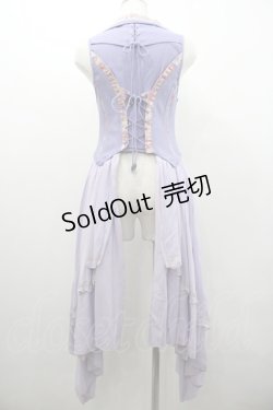 画像2: Ozz oneste / ダブルZIPチャイナロングベスト  ラベンダー I-26-01-24-070-OO-TO-SA-ZI