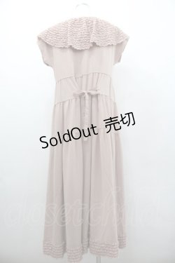 画像2: KANEKO ISAO / ピコフリル襟ノースリーブワンピース  ピンク I-26-01-24-071-EL-OP-SA-ZI