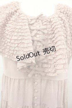 画像3: KANEKO ISAO / ピコフリル襟ノースリーブワンピース  ピンク I-26-01-24-071-EL-OP-SA-ZI