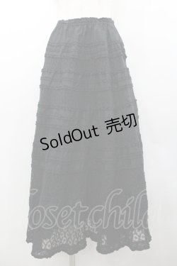 画像1: KANEKO ISAO / レースフリルスカート(アンダースカートセット)  ブラック I-26-01-24-079-EL-SK-SA-ZI