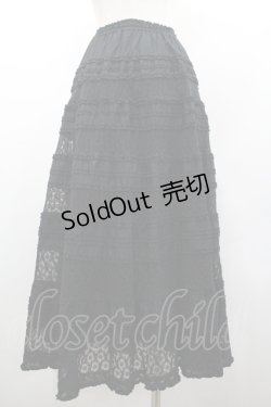 画像2: KANEKO ISAO / レースフリルスカート(アンダースカートセット)  ブラック I-26-01-24-079-EL-SK-SA-ZI