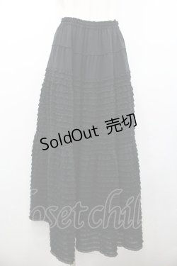 画像1: KANEKO ISAO / ピコフリルスカート  ブラック I-26-01-24-080-EL-SK-SA-ZI