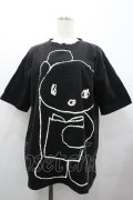 merry jenny /ACK BEAR BIG TEE  黒Ｘ白 I-26-01-24-009-LO-TO-SA-ZI