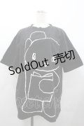 merry jenny /ACK BEAR BIG TEE  黒Ｘ白 I-26-01-24-009-LO-TO-SA-ZI