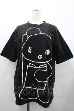画像1: merry jenny /ACK BEAR BIG TEE  黒Ｘ白 I-26-01-24-009-LO-TO-SA-ZI