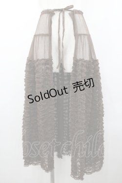 画像1: KANEKO ISAO / チュールフリルオーバースカート  ブラウン I-26-01-24-085-EL-SK-SA-ZI